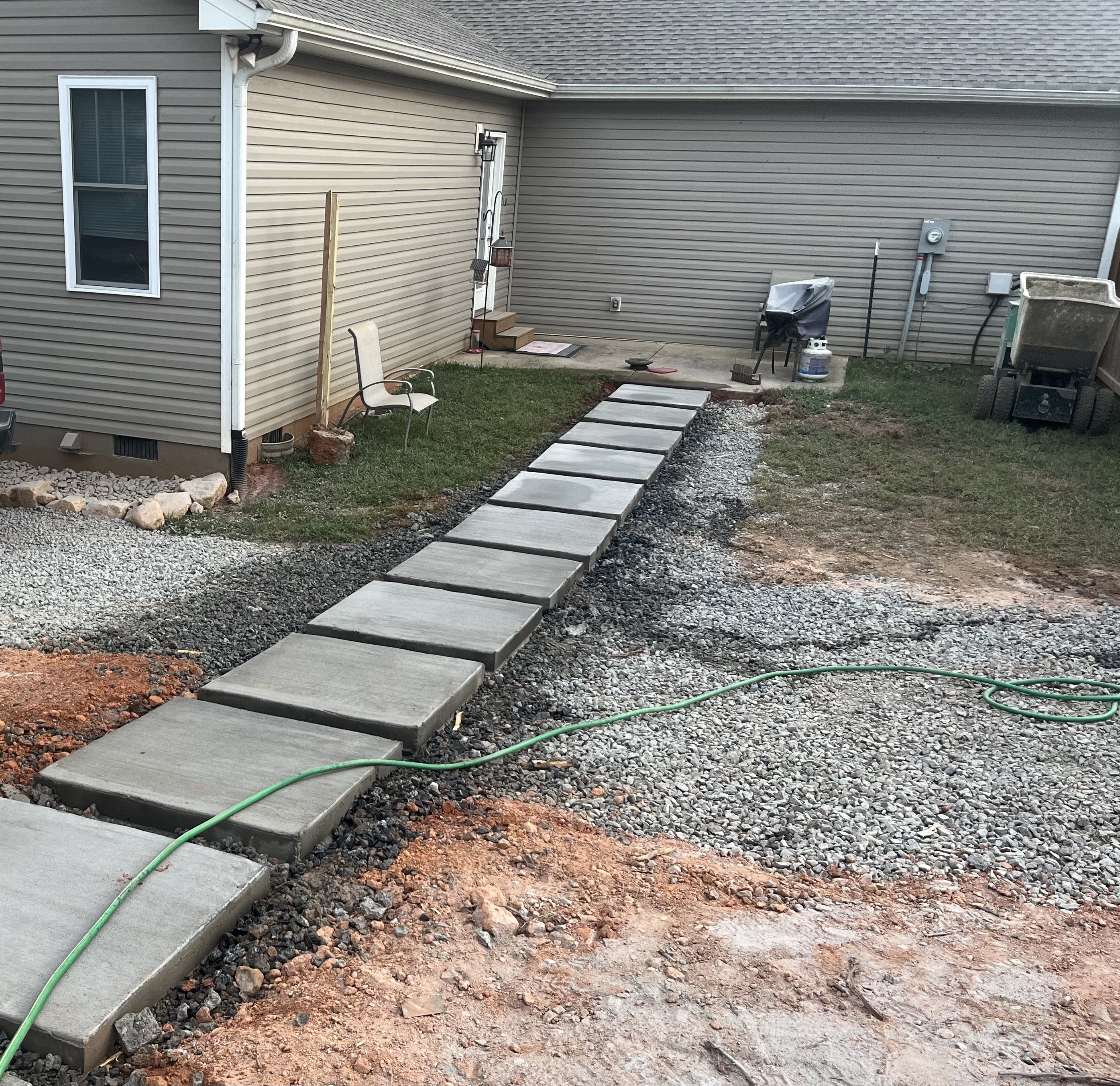 Concrete Installation by Southern Style Turf & Design, serving the Lake Norman area, NC